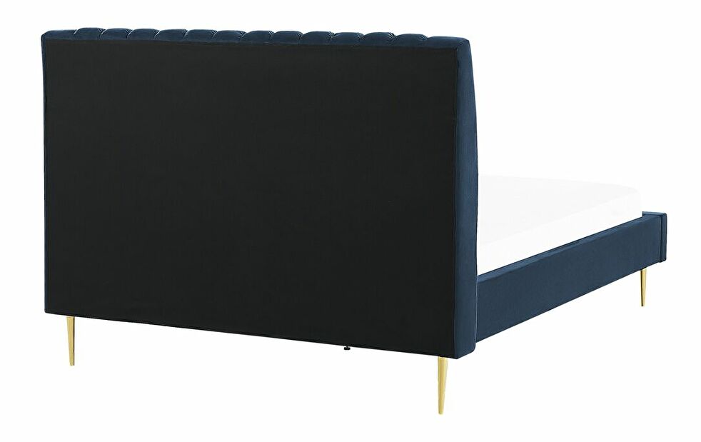 Manželská postel 140 cm Marvik (modrá)