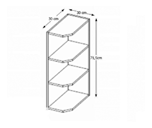 Horní kuchyňská skříňka Pleitton 30 G ZAK 72