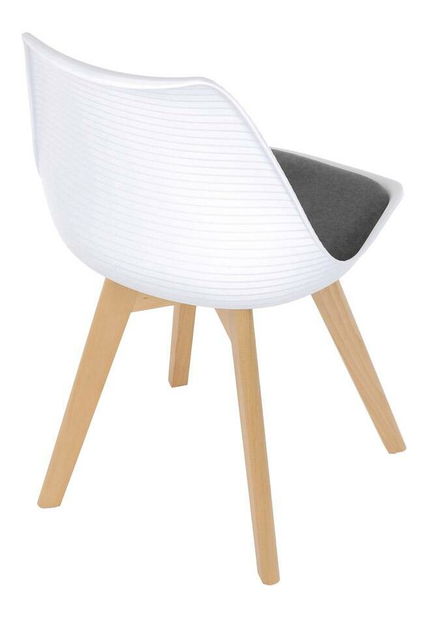 Jídelní židle Consulares (bílá + šedá)