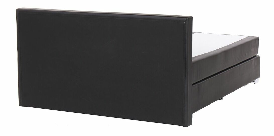 Boxspring postel 180 cm PREMIER 2 (s matracemi) (černá)