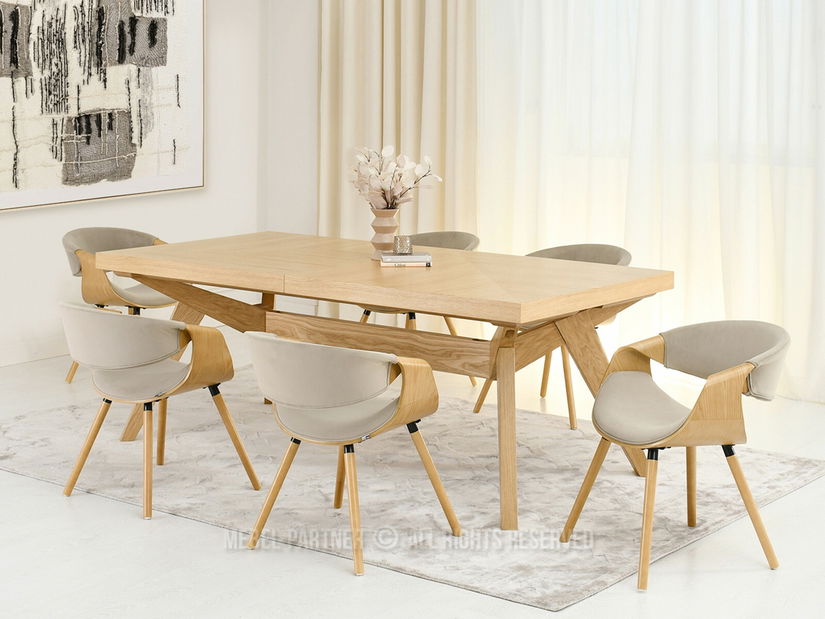 Jídelní židle Busque (béžová + dub)