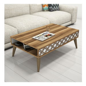 Konferenční stolek Clementine 1 (ořech + bílá)