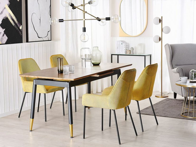 Jídelní stůl CALNARA (tmavé dřevo) (pro 6 až 8 osob)