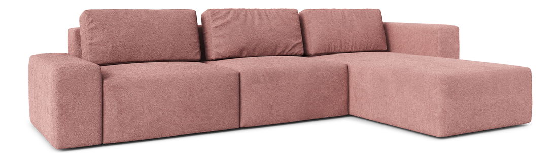 Rohová sedací souprava Berliner (P) (růžová)