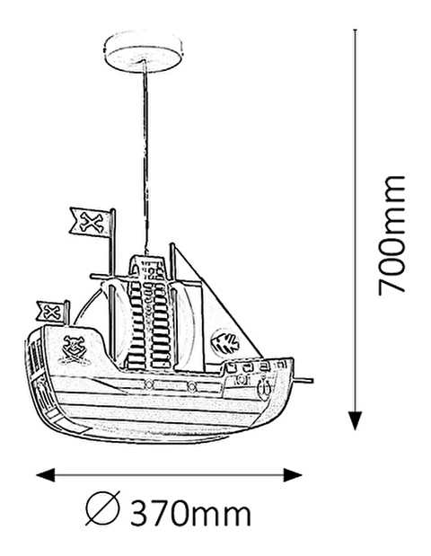 Dekorativní svítidlo Ship 4719 (vícebarevné)