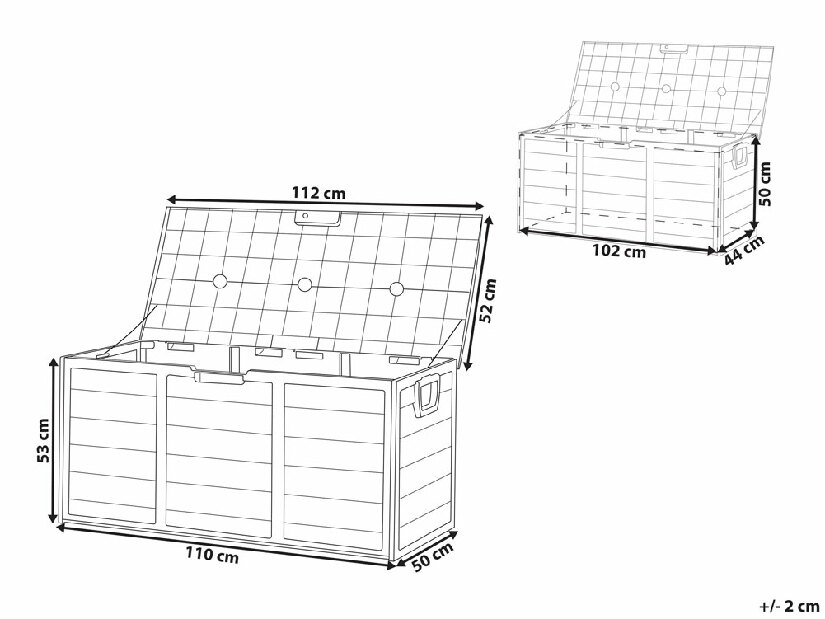 Úložný zahradní box Lang (béžová)