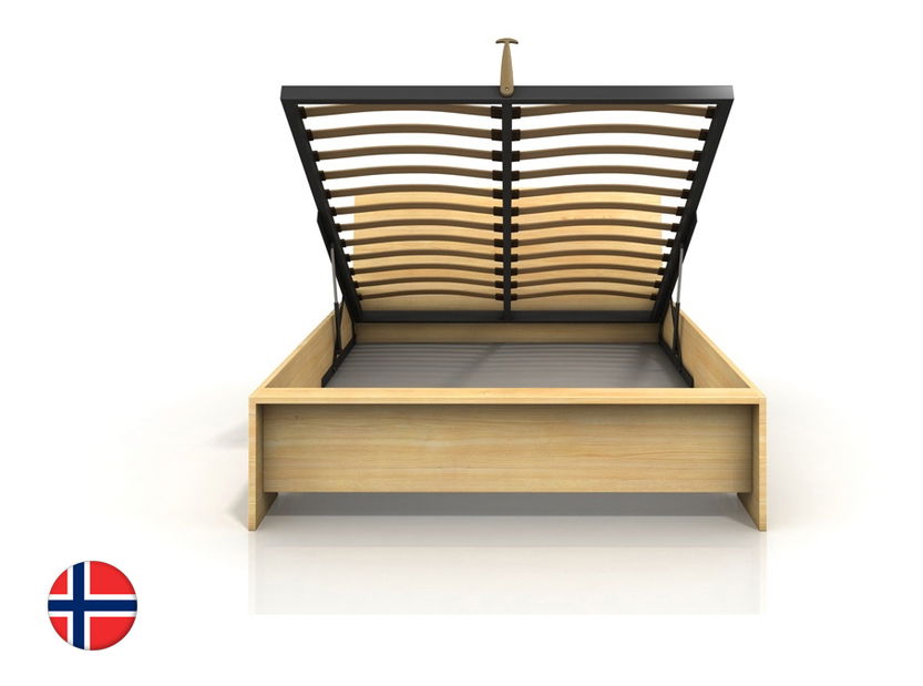 Jednolůžková postel 120 cm Naturlig Lekanger High BC (borovice) (s roštem)