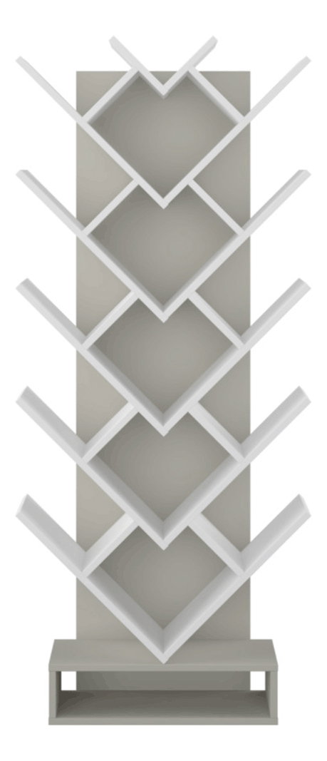 Regál Grisel (šedá + bílá)