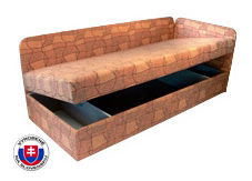 Jednolůžková postel (válenda) 80 cm Eda 4/1 (s pružinovou matrací) (P)