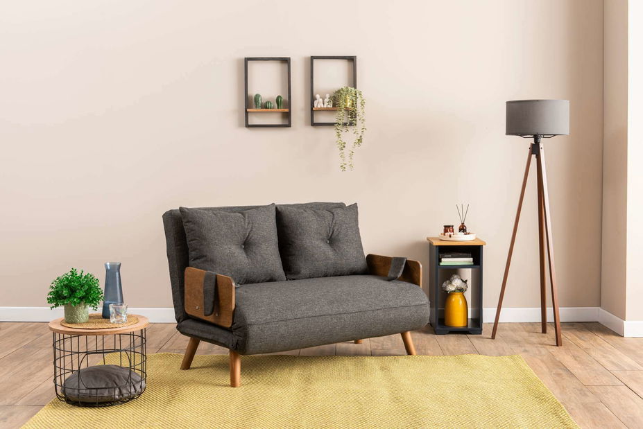 Pohovka dvousedačka Como P (tmavě šedá)