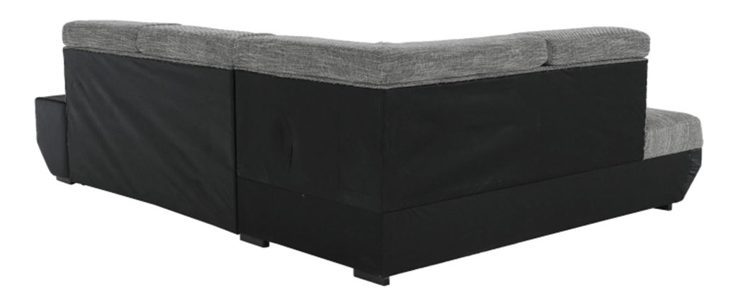 Rohová sedací souprava Akron černá + melír (L)