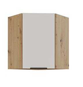 Horní rohová kuchyňská skříňka Sayla 60x60 GN-72 1F (45°) (kašmír + dub artisan)