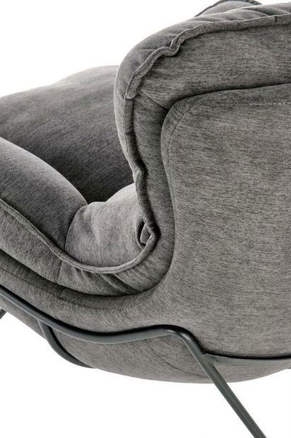Relaxační křeslo Vicente (tmavě šedá + černá)