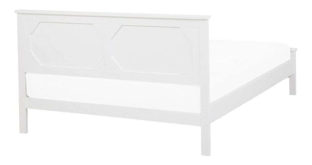 Manželská postel 160 cm OLIVE (s roštem) (bílá)