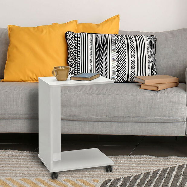 Příruční stolek Etarinda (bílá)