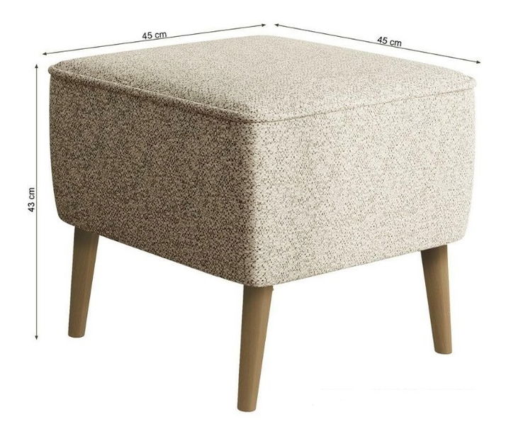 Taburetka Veneza V2 (béžová tmavá + buk)