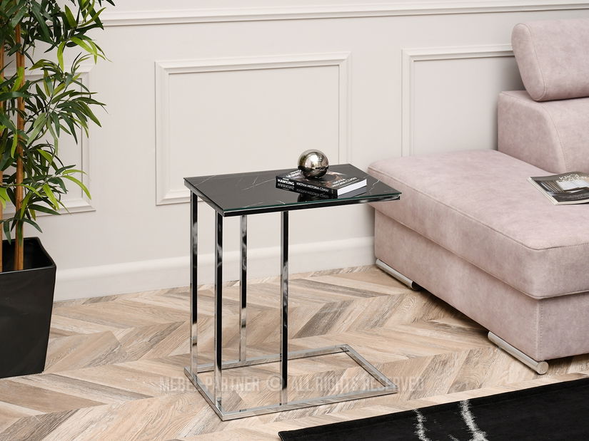 Konferenční stolek Vasho (černá + chromová)