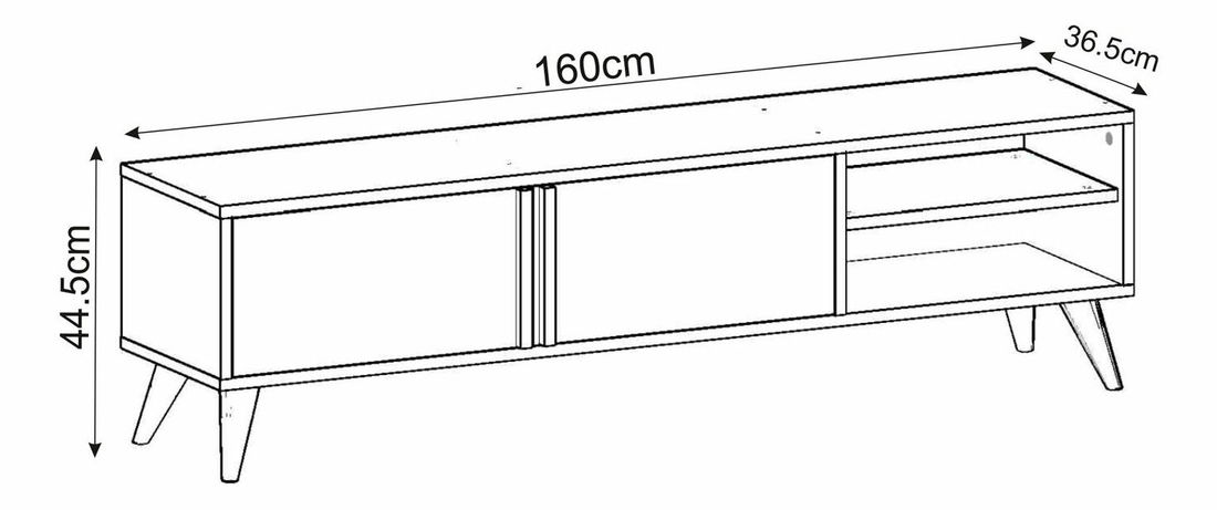 TV stolek/skříňka Betroit (travertin)