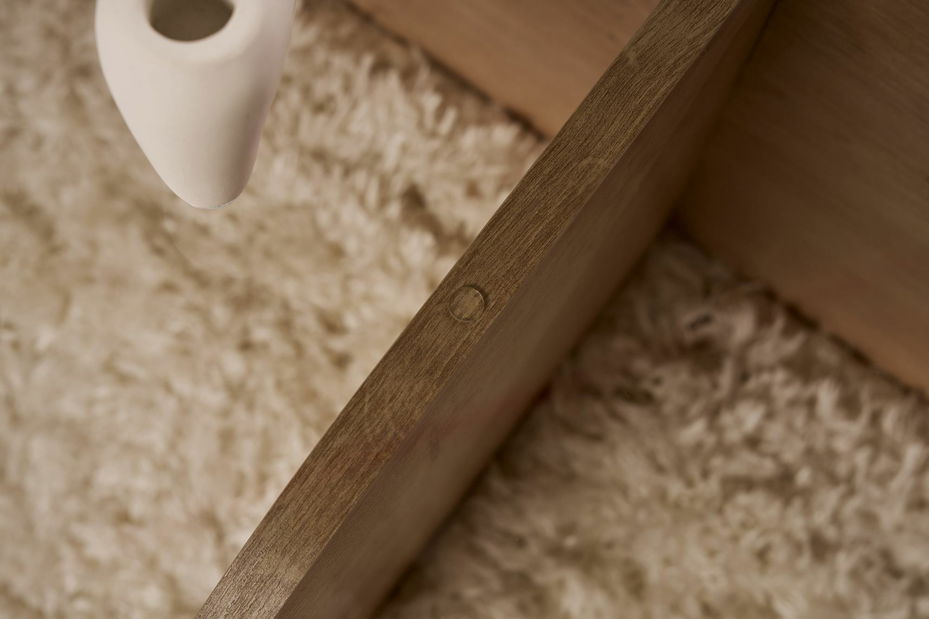 Konferenční stolek Aorte S (dub safírový + sklo)