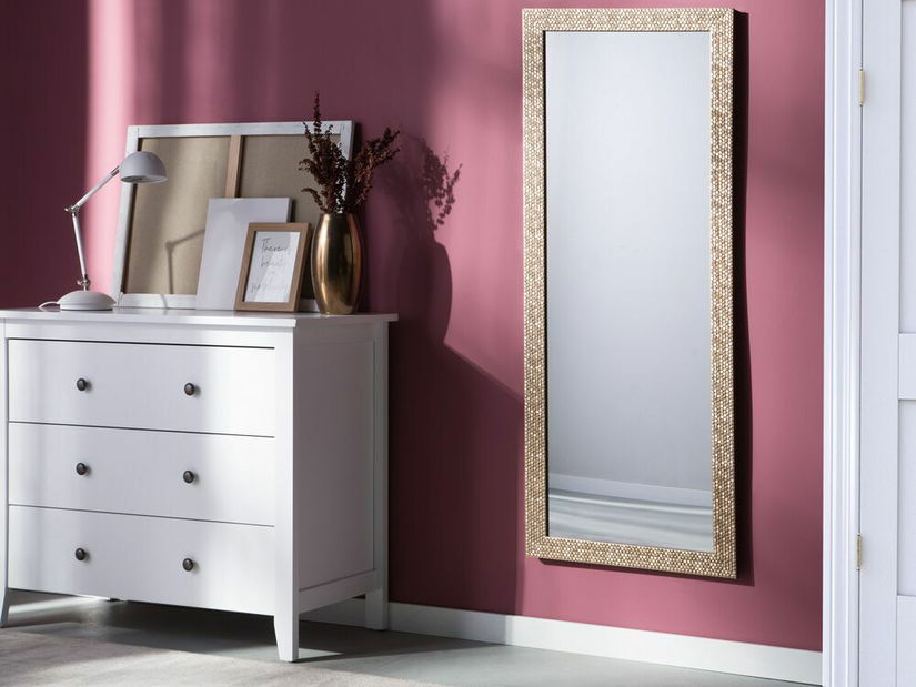 Nástěnné zrcadlo Ayaj (mosazná)