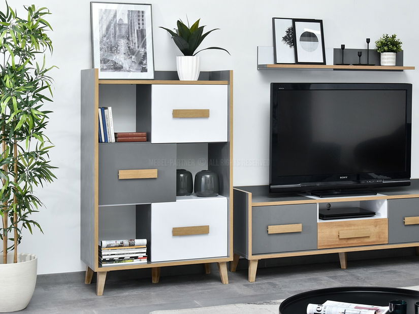 Obývací stěna Semivacias 04 (bílá)