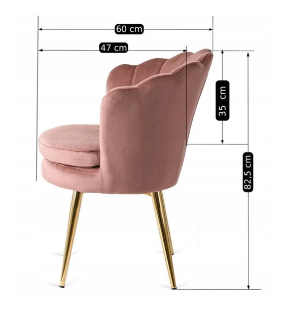 Křeslo Vivieron (růžová)