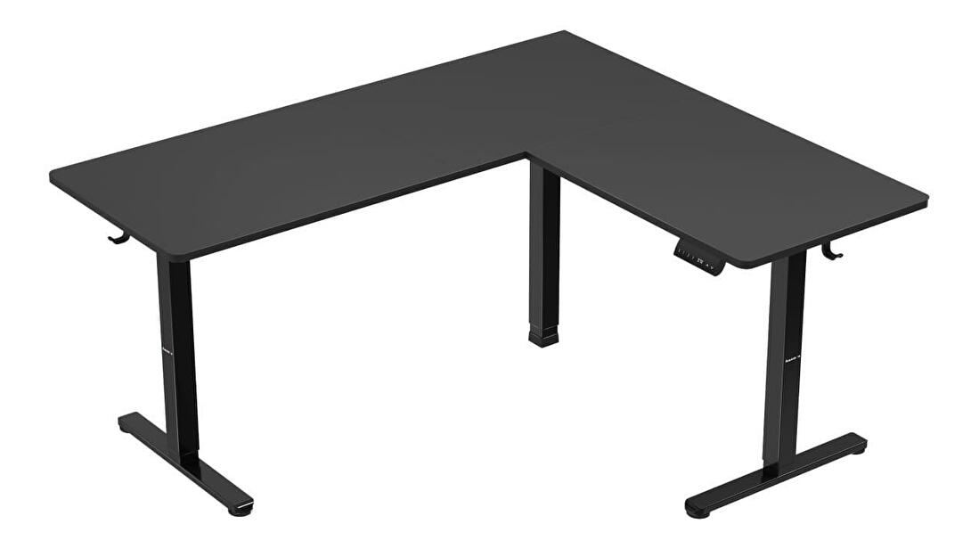 Elektricky nastavitelný Rohový PC stolek Hyperion 9.5 (černá)