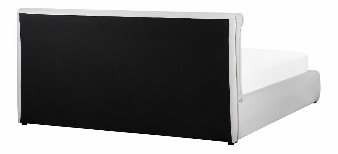 Manželská postel 180 cm Berit (bílá) (s roštem) (s úl. prostorem)