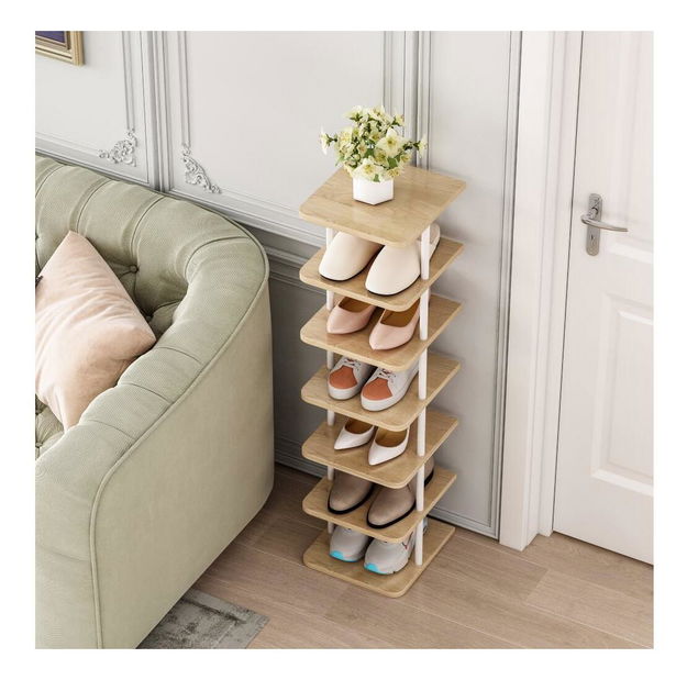 Regál Explotarla (dub světlý + bílá)