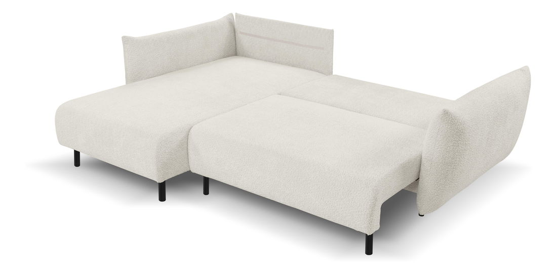 Rohová sedací souprava Adelon (krémová) (L)