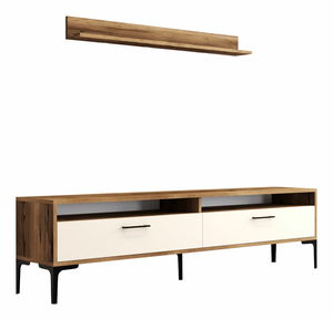 Obývací stěna Irma (ořech + krém)