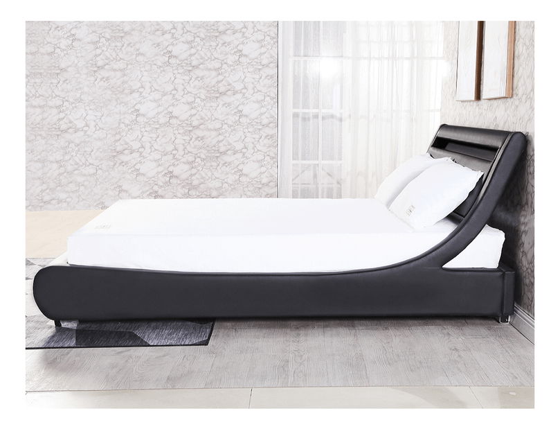 Manželská postel 160 cm Filina (černá) (s roštem)