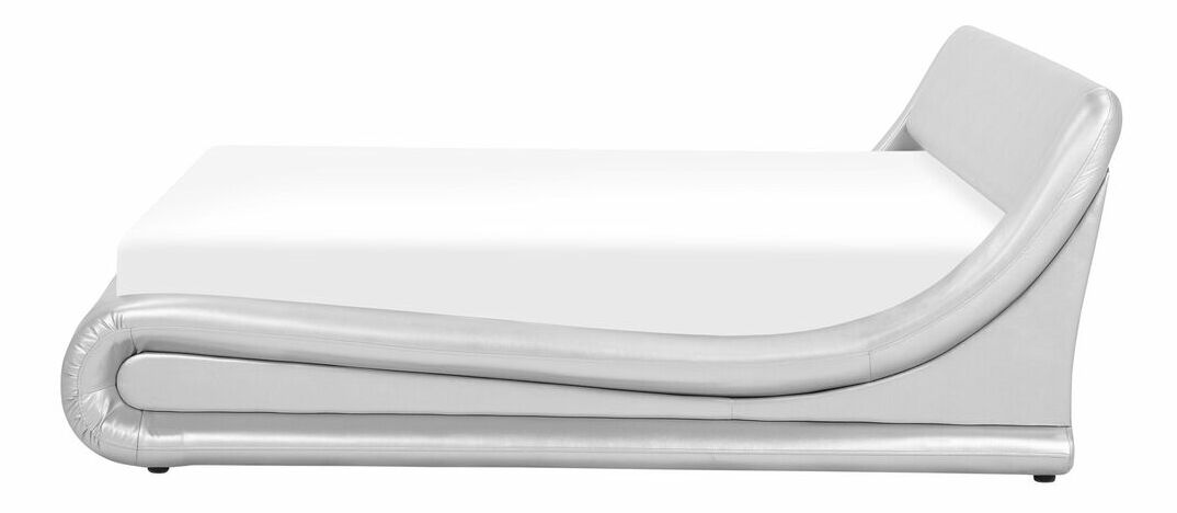 Manželská postel 180 cm AVENUE (s roštem a úl. prostorem) (stříbrná)