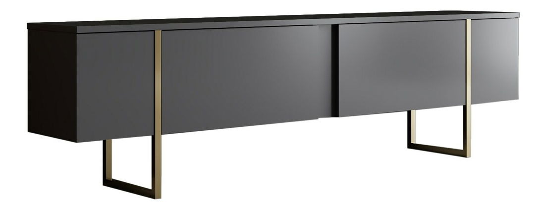 Obývací stěna Luna (Antracit + Zlatá) *výprodej