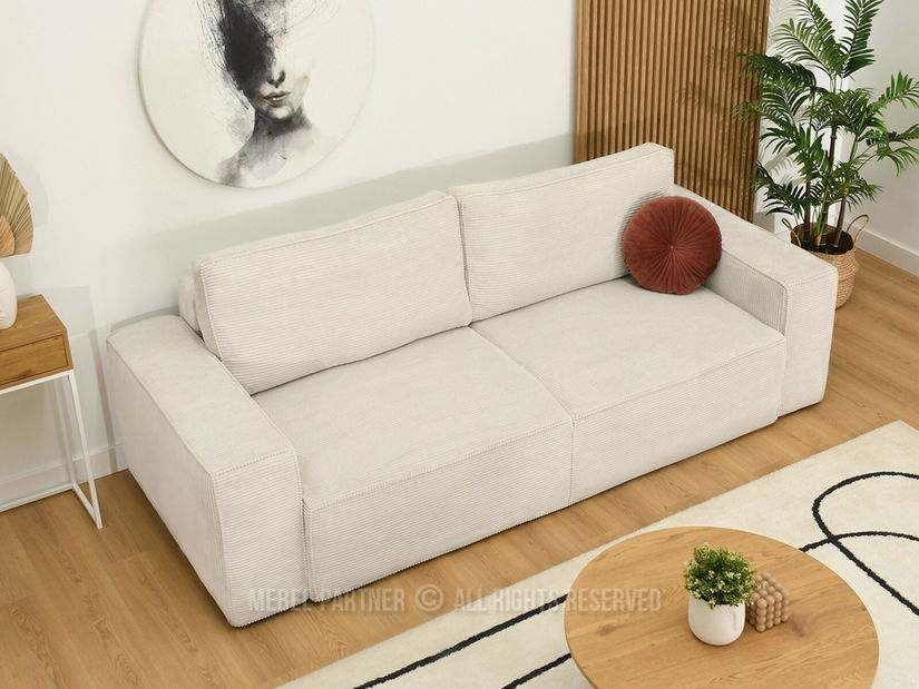 Pohovka dvousedačka Cerebral (krémová + černá)