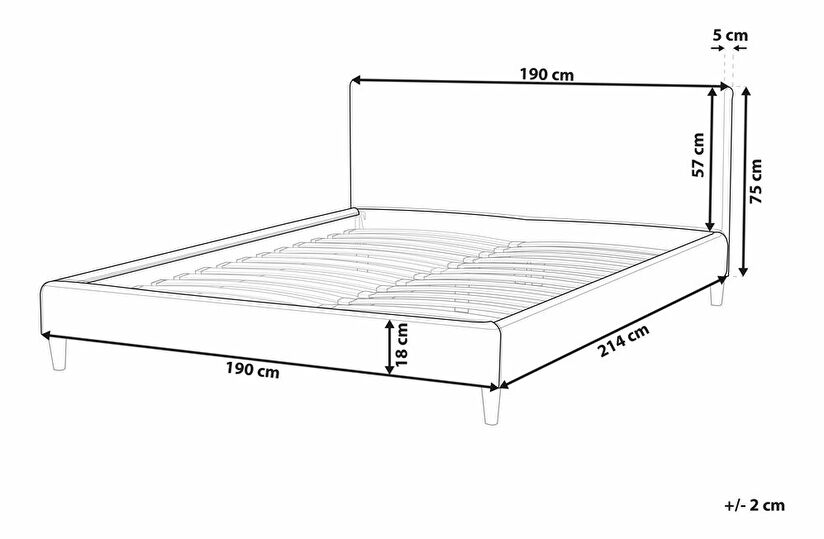 Potah na postel 180x200 cm Futti (černá)