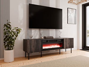 TV skříňka/stolek s elektrickým krbem Orlandio 180 (ořech warmia)