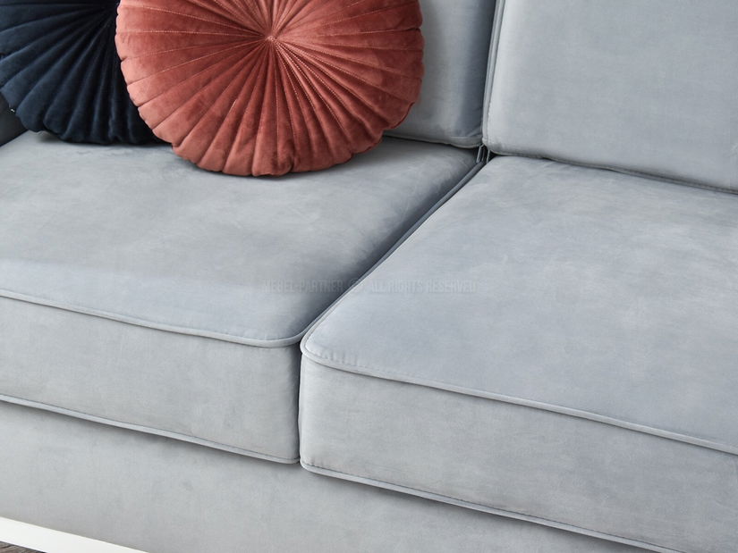 Rohová sedačka Biblioteca (šedá + bílá)