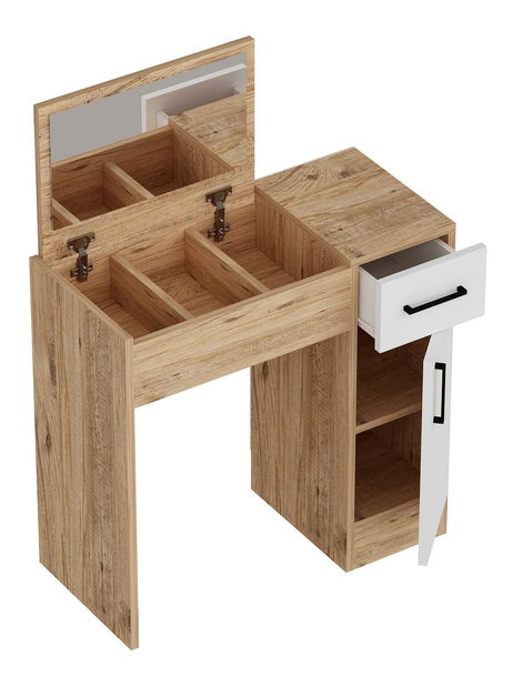 Toaletní stolek Nukela 2 (bílá + borovice atlantická)