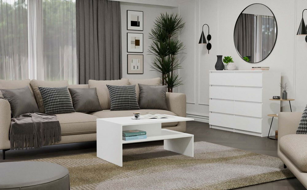 Konferenční stolek Bolivar 1 (bílá)