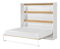 Sklápěcí postel 160 Perfecto II (bílá + dub + bílá) (horizontální) (bez osvětlení)