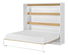 Sklápěcí postel 160 Perfecto II (bílá + dub + bílá) (horizontální) (bez osvětlení)