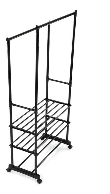 Věšák na kolečkách Ganaban (černá)