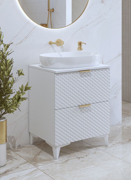 Skříňka pod umyvadlo 60 cm Laurina (bílá)