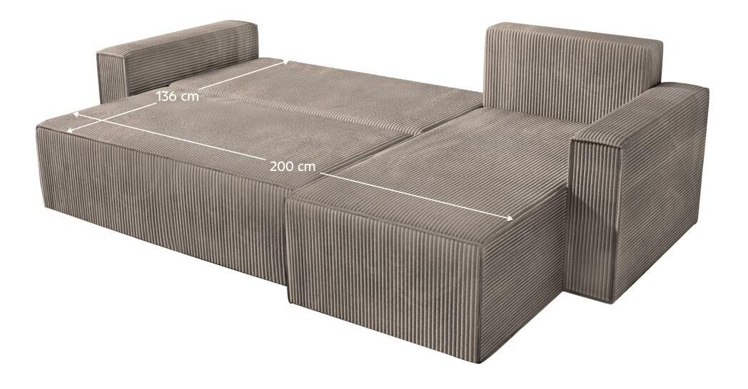 Rohová sedací souprava Apple (sivobéžová)