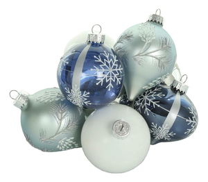 Ozdoby z bílého skla Vánoční ozdoby bílé RXL 504 (bílá)