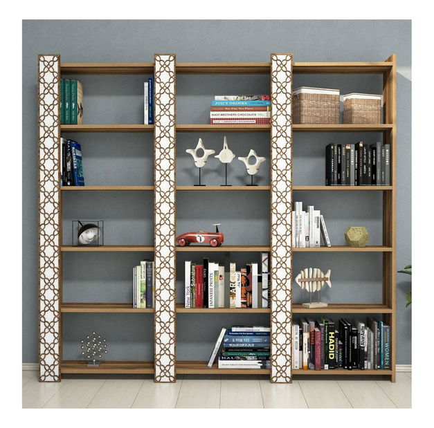 Regál Clementine 3 (ořech + bílá)