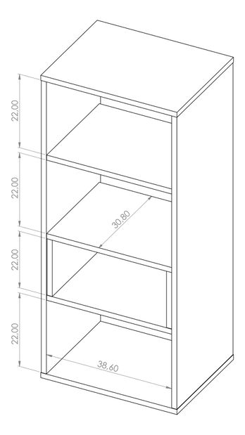 Závěsná skříňka Oliver PION (bílá + dub artisan) *výprodej