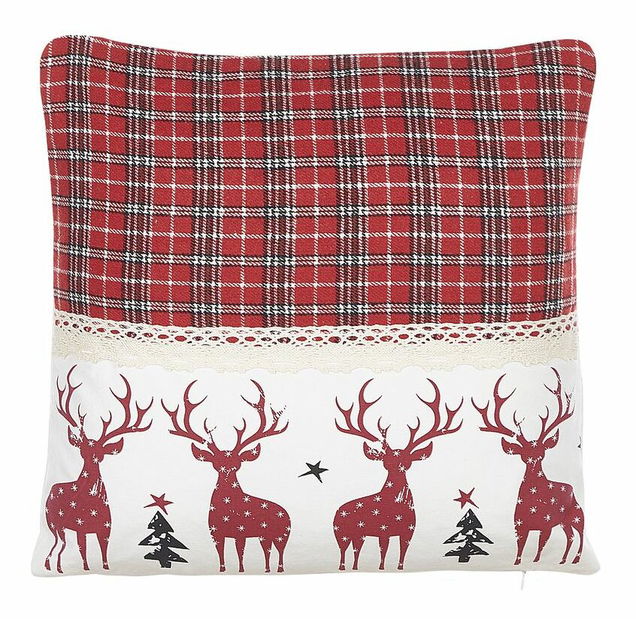 Sada 2 ozdobných polštářů 45 x 45 cm Robi (červená)