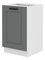 Dolní kuchyňská skříňka pod dřez Lucid 50 ZL 1F BB (dustgrey + bílá)